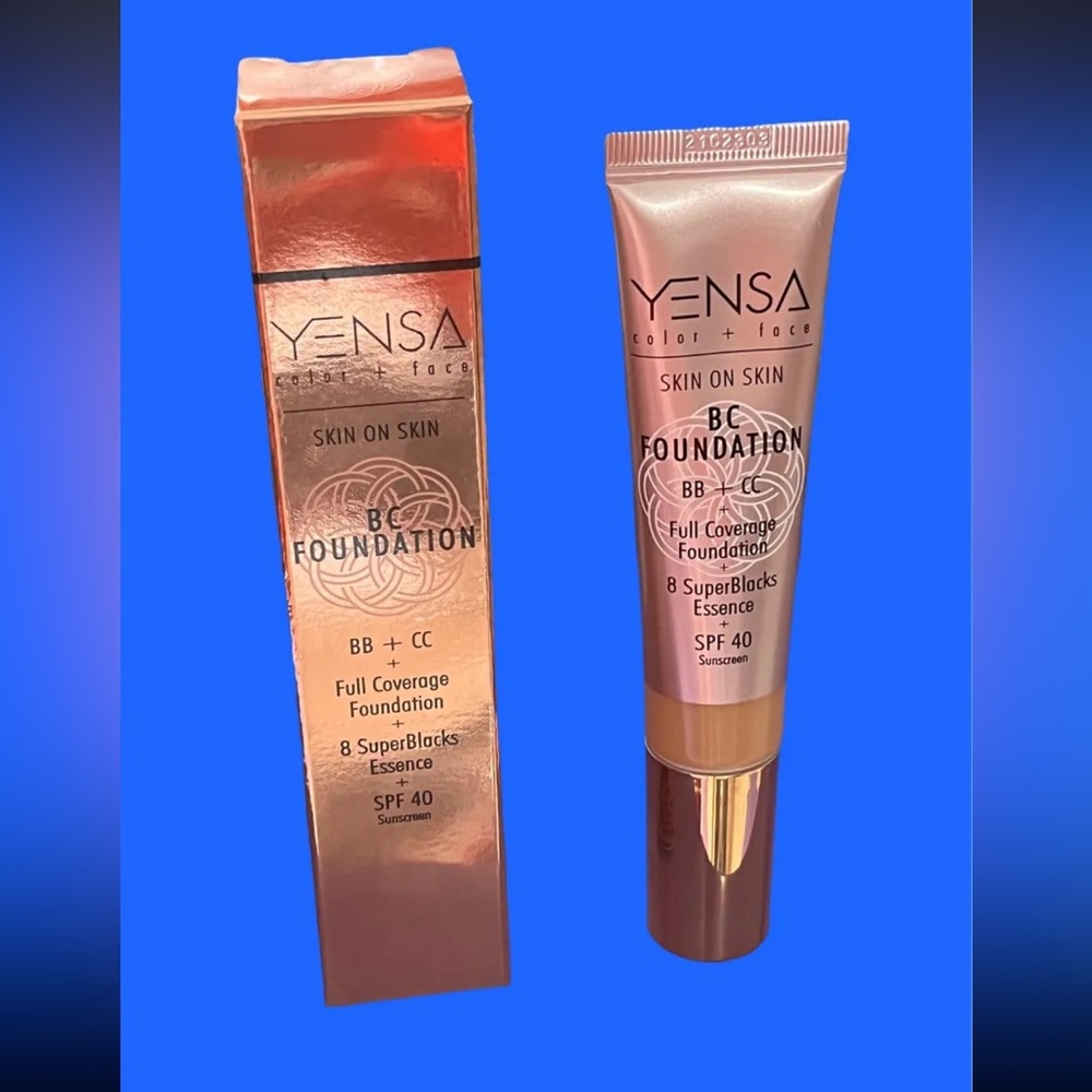 YENSA BC Foundation in Tan Warm BB + CC Full Coverage 1.08 oz / 32mL Full Size